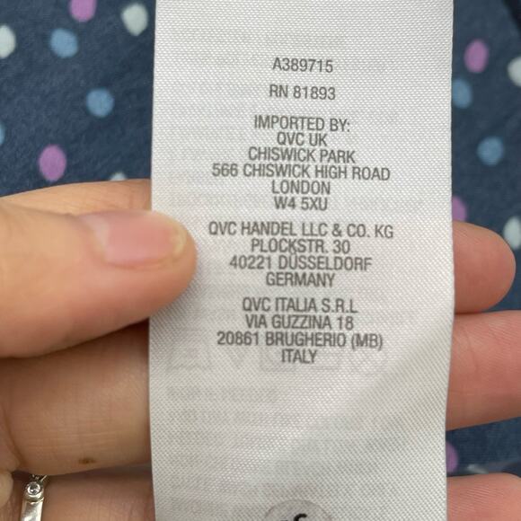 J Jason Wu Womens XXS Polka Dot Blouse Top V-Neck Blue Purple Career Classic - Picture 9 of 10